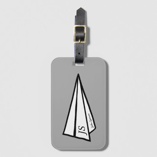 紙飛行機 ラゲッジタグ (正面縦)