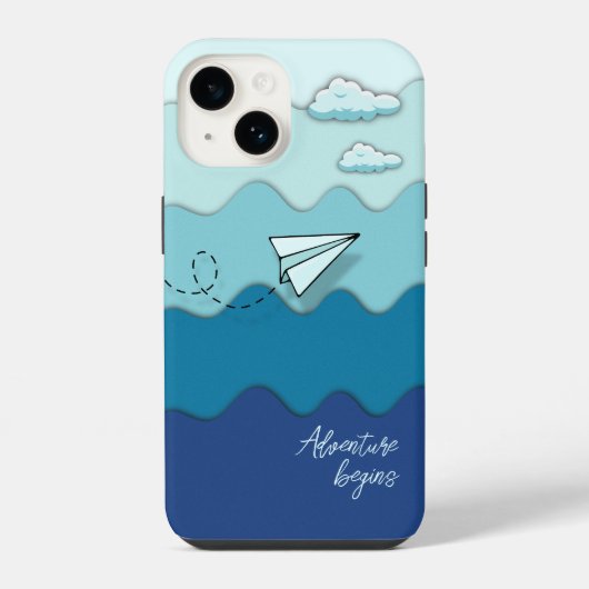 紙飛行機 | 冒険が始まる iPhoneケース (裏面)