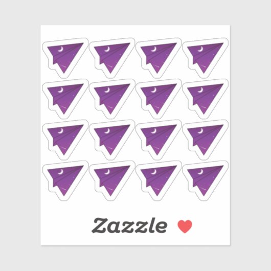 紙飛行機 夜空 旅行 リマインダー ブジョ プランナー シール (シート)