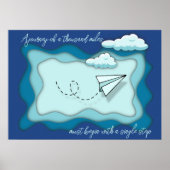 紙飛行機 |旅はステップで始ま独身のる ポスター (正面)