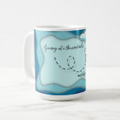 紙飛行機 |旅は次で始まる独身の。 コーヒーマグカップ (正面左)