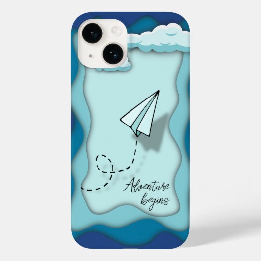 紙飛行機 |旅は次で始まる独身の。 Case-Mate iPhoneケース (裏面)