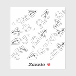 紙飛行機 旅行 リマインダー デコレーション プランナー シール