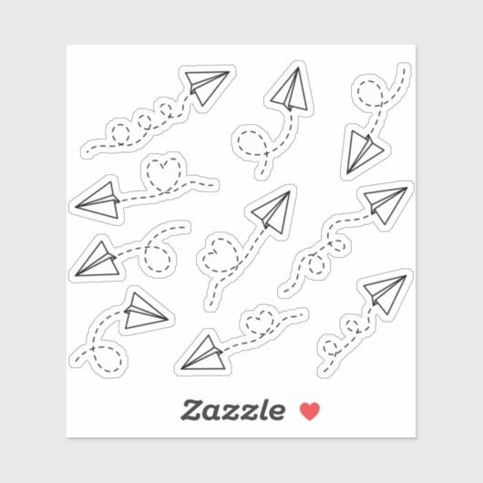 紙飛行機 旅行 リマインダー 装飾 プランナー シール (シート)