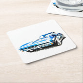 紙飲み物用コースター スクエアペーパーコースター (アングル)