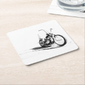 紙飲み物用コースター スクエアペーパーコースター (アングル)