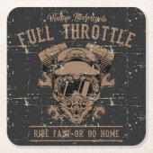 紙飲み物用コースター スクエアペーパーコースター (正面)