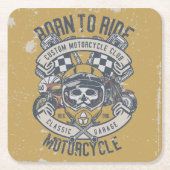 紙飲み物用コースター スクエアペーパーコースター (正面)