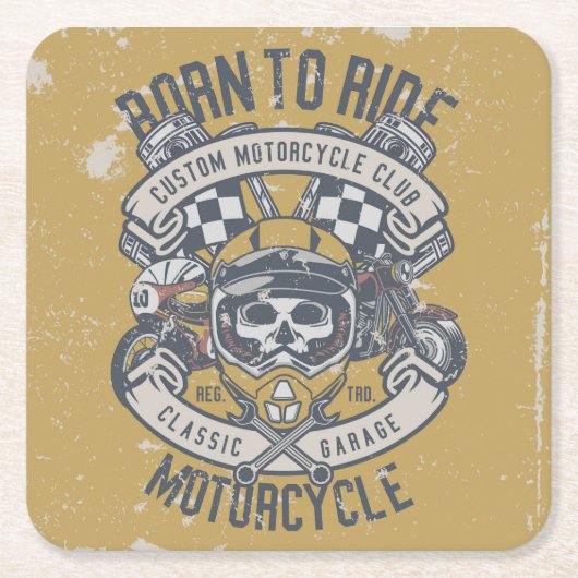 紙飲み物用コースター スクエアペーパーコースター (正面)