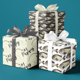 紙魚釣り包装紙フラットシートセット3 ラッピングペーパーシート