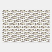 紙魚釣り包装紙フラットシートセット3 ラッピングペーパーシート (正面3)