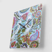 紙鳥I スクエア壁時計 (傾斜)