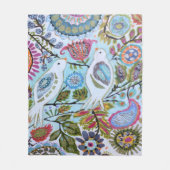 紙鳥I フリースブランケット (正面)