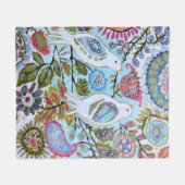 紙鳥I フリースブランケット (正面(横))