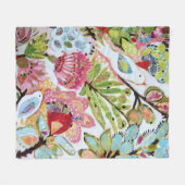 紙鳥II フリースブランケット (正面(横))