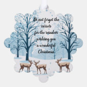 紙鹿の追加または単語の編集オーナメントカード オーナメントカード (裏面)