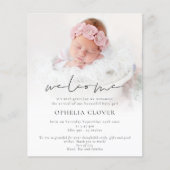 紙2 Photos Overlay Black Script Welcome誕生 チラシ (正面)