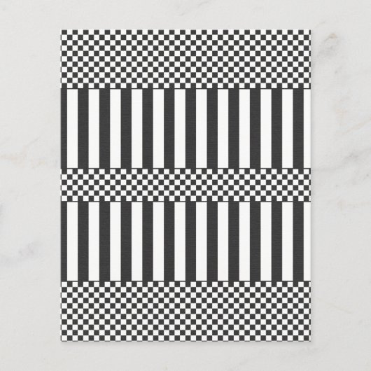 紙567白黒幻影の背市松模様に景 チラシ (正面)