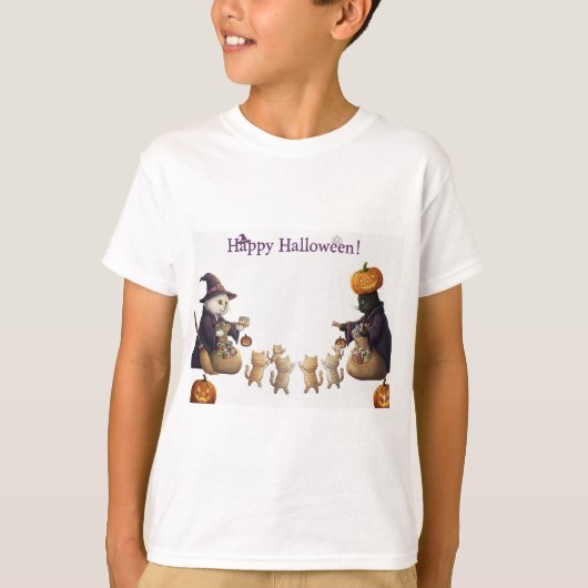 紙&ぷっく ハッピーハロウィン! Tシャツ (正面)