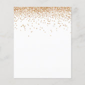 紙｜ゴールドグリッター クリスマスパーティー招待状 チラシ (裏面)