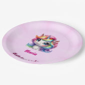紙&パーティープレートかわいいユニコーン ペーパープレート (アングル)