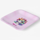 紙&パーティープレートかわいいユニコーン ペーパープレート (傾斜あり)