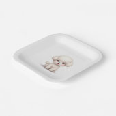 紙&パーティープレート（かわいいビシホン） ペーパープレート (傾斜あり)