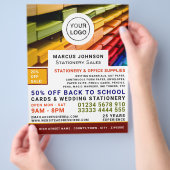 紙、文房具、事務用品、文房具店 チラシ (手)