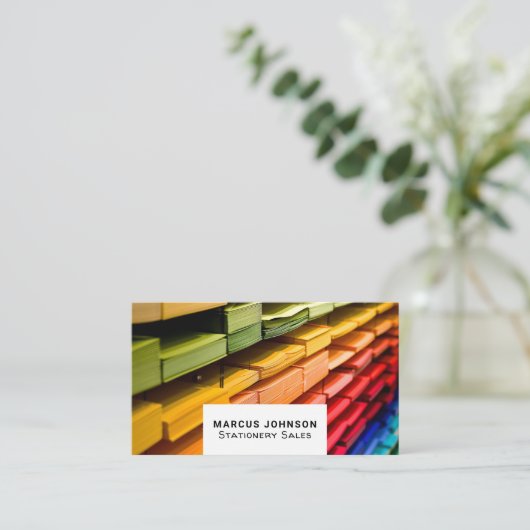 紙、文房具、事務用品、文房具店 名刺 (スタンド正面)