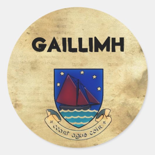 紙_33, Logogalwayco2, Gaillmh ラウンドシール (正面)