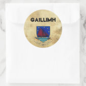 紙_33, Logogalwayco2, Gaillmh ラウンドシール (バッグ)