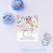 紙| Script Photo 80th Birthday Party Invitation チラシ (シングル)