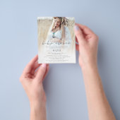 紙Bohoフォトオーバーレイスクリプト赤ちゃんシャワー チラシ (手)