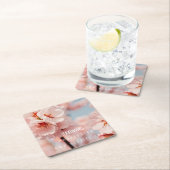 紙COASTER名刺：リンゴの花。 スクエアペーパーコースター (インサイチュ)