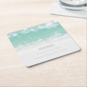 紙COASTER名刺：海波 スクエアペーパーコースター (アングル)