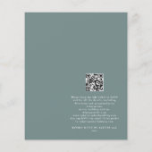 紙QRコードボヘミアン結婚ズケーキブルー招待状 チラシ (裏面)