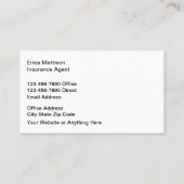 級別保険代理店名刺デザイン 名刺 (裏面)