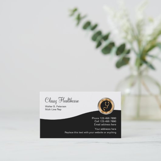 級別保険代表者 名刺 (スタンド正面)