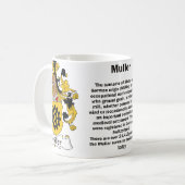 紛砕機の家紋のマグ コーヒーマグカップ (正面左)