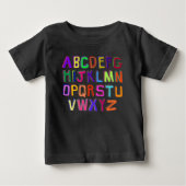 素カラフル晴らしい文字 ベビーTシャツ (正面)
