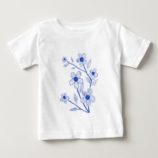 素描画 ベビーTシャツ (正面)