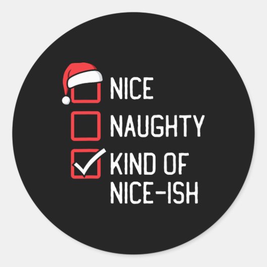 素敵いけななクリスマスのリスト ラウンドシール (正面)