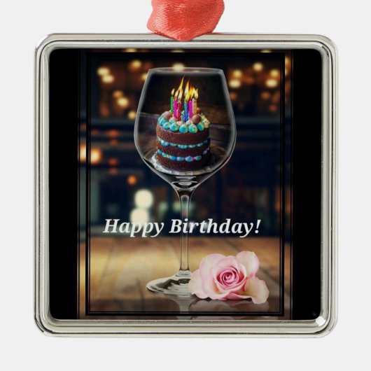 ***素敵でクール誕生日***オーナメント メタルオーナメント (正面)