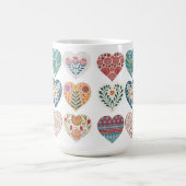 「素敵で居心地の良いハートをテーマにしたコーヒーカップ」 コーヒーマグカップ (中央)