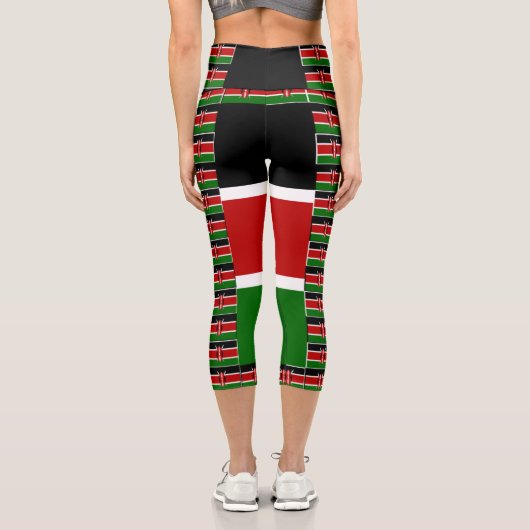 素敵で素敵なケニアのハイウェイストキャプリス カプリレギンス (裏面)