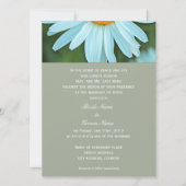 素敵で魅力的な白いデイジーの結婚花の 招待状 (正面)