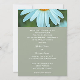 素敵で魅力的な白いデイジーの結婚花の 招待状