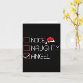 素敵ないけなエンジェルクリスマスパジャマおもしろいユーモアX- カード (黄色い花)