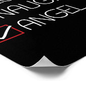 素敵ないけなエンジェルクリスマスパジャマおもしろいユーモアX- ポスター (角)