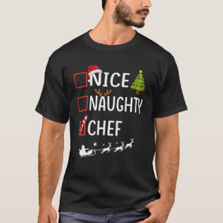 素敵ないけなシェフクリスマスパジャマおもしろいスサンタCl Tシャツ